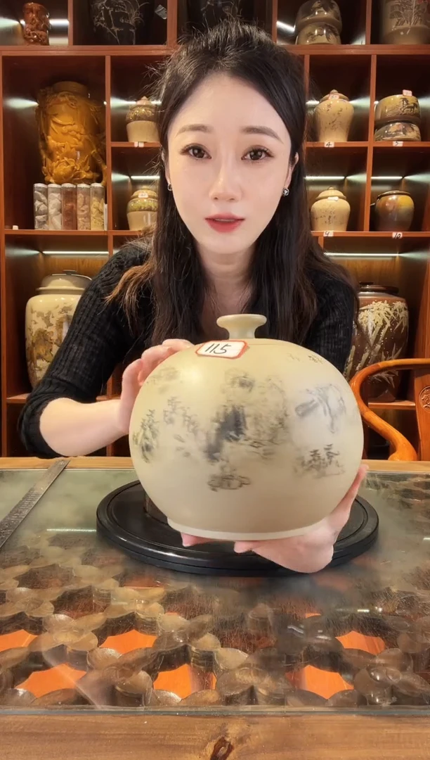 罐云南建水紫陶白泥小茶罐@115