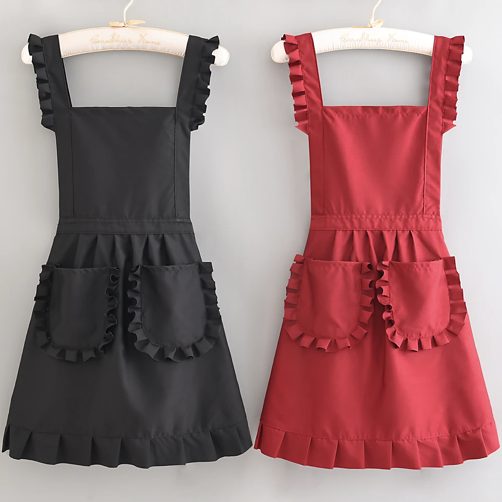 简约围腰防油耐穿家用围裙厨房做饭餐饮罩衣可外穿干活工作服男女