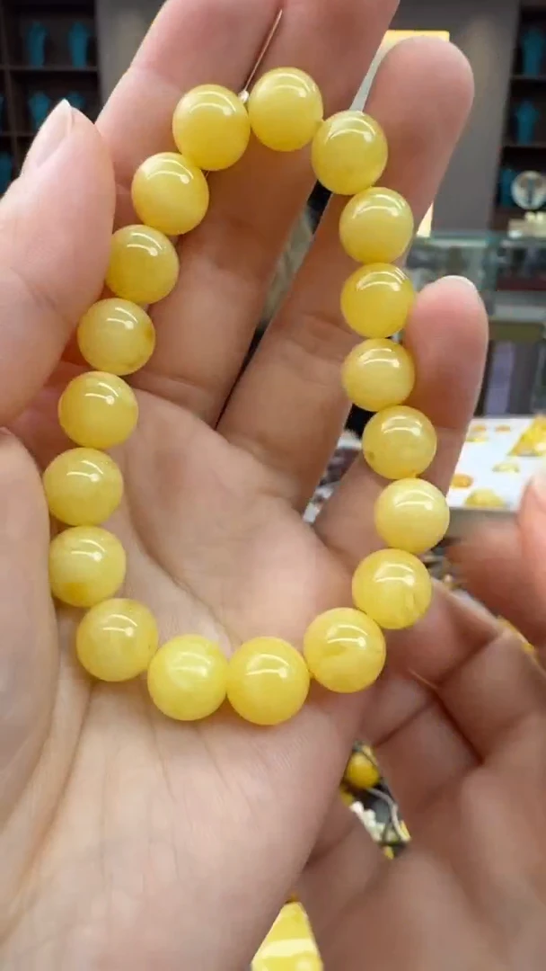 手链琥珀未镶嵌194号秒拍 假一罚三