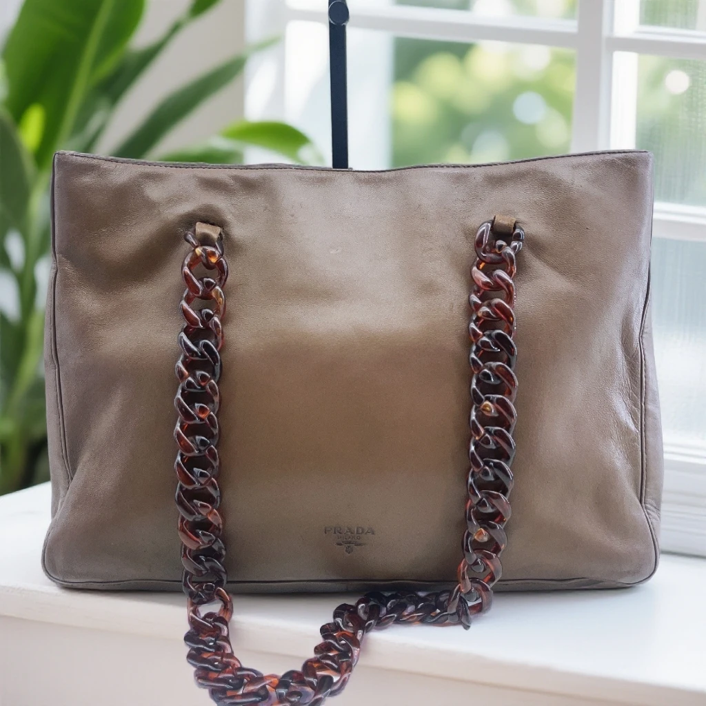 95新 Prada/普拉达   棕色单肩包 1739 1724