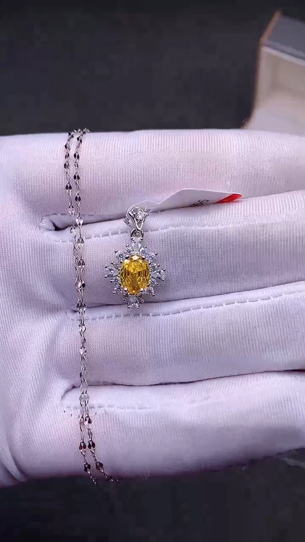 【闪购商品】彩色蓝宝石颈饰银S925镶嵌.......