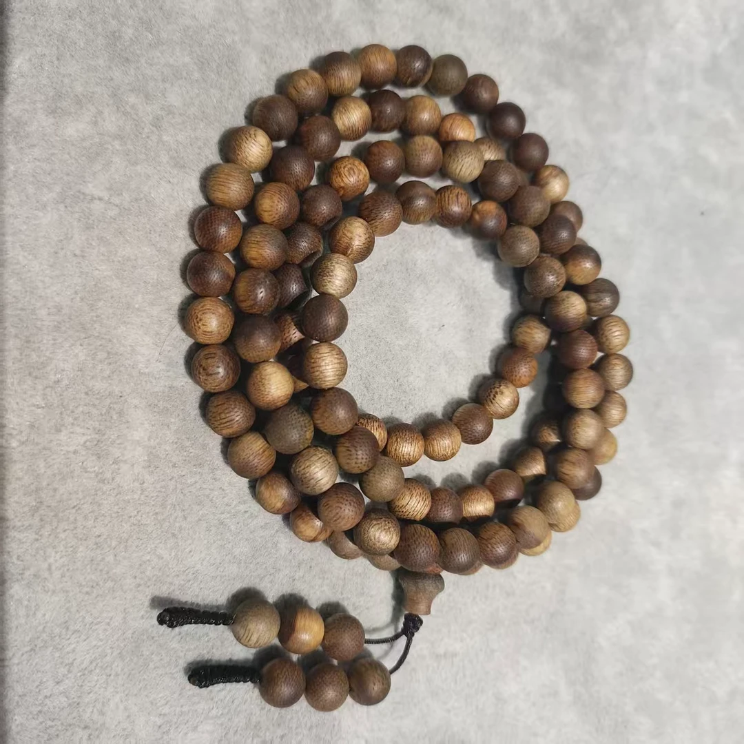 沉香【大胡子】东马婆罗洲沉香0.8cm多圈手串