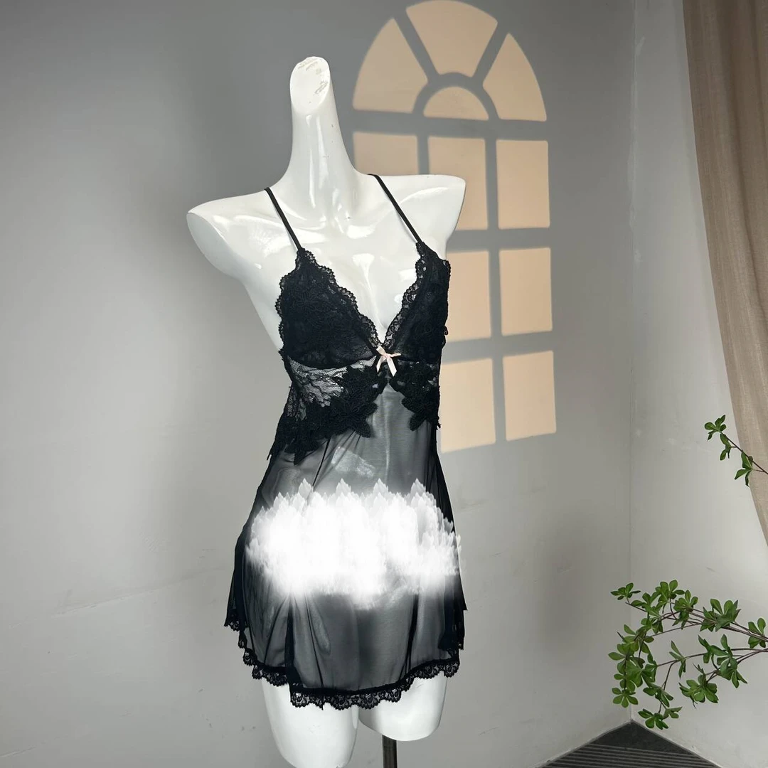 【80-200】性感轻欧美薄蕾丝美背收腰显瘦紧身连体衣睡衣小胸