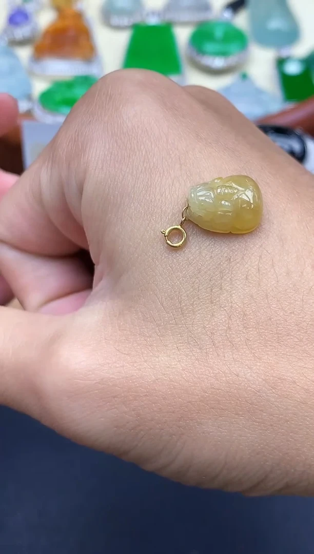 颈饰18K金镶嵌翡翠305-中国好珍宝