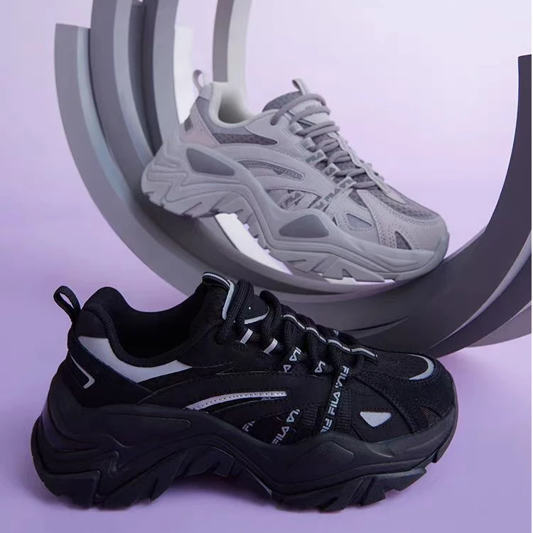 【鱼刺鞋】FILA斐乐厚底增高鞋休闲老爹鞋运动鞋女时尚美式鞋子