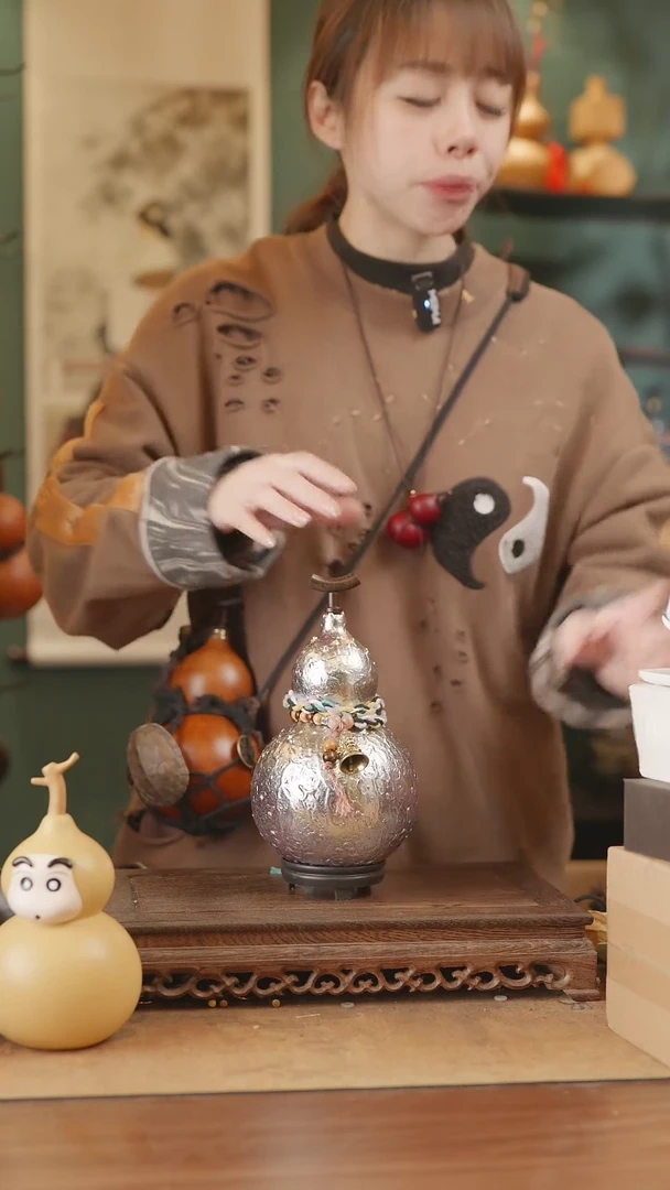 【闪购商品】144号精品天然大漆工艺防渗内胆酒葫芦~