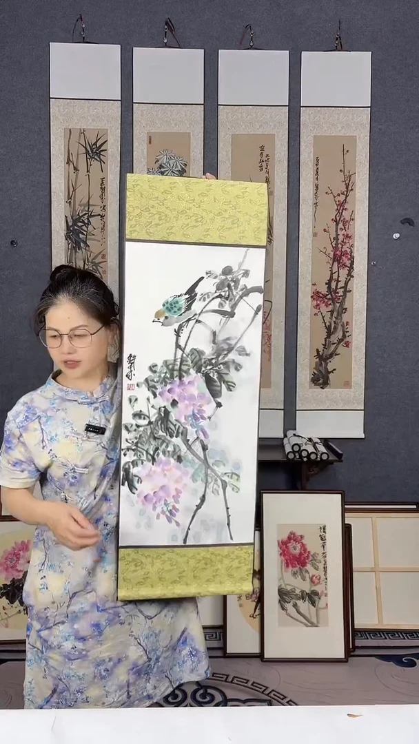 国画92*32吴铁成作品
