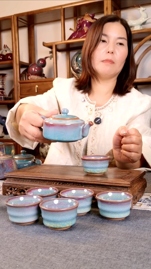 豫*一壶六杯 土魂钧瓷