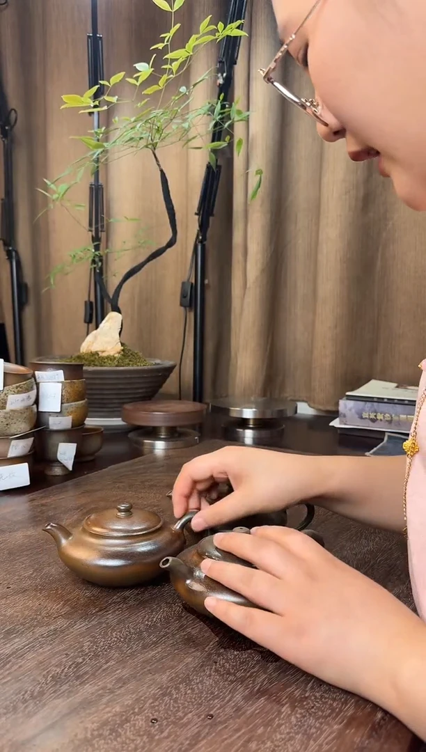 生砂朱泥-舒合壶（柴窑烧制-半手工制作）
