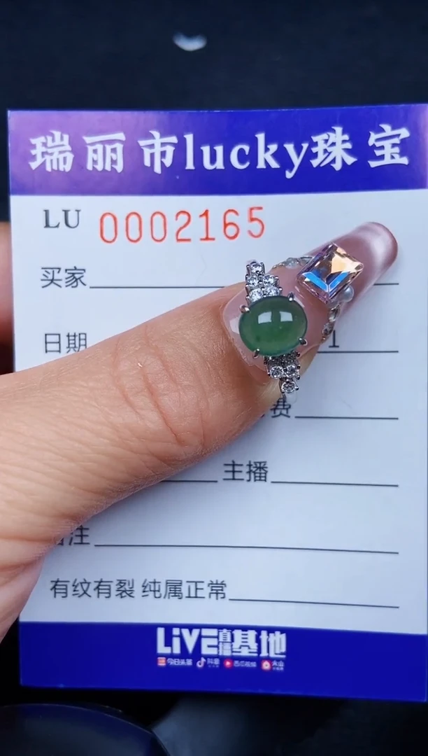 翡翠银S925镶嵌颈饰2165