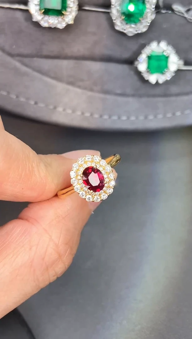 18K金镶嵌戒指红宝石【闪购】1.05ct/七天鉴赏/无烧