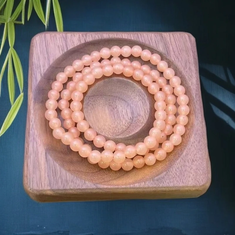 【恩鉴珠宝】天然玉石 057 藕粉三圈6mm