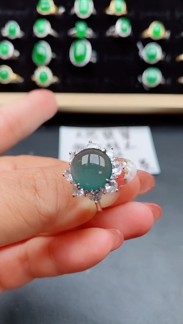 【闪购商品】翡翠戒指银S925镶嵌05825081