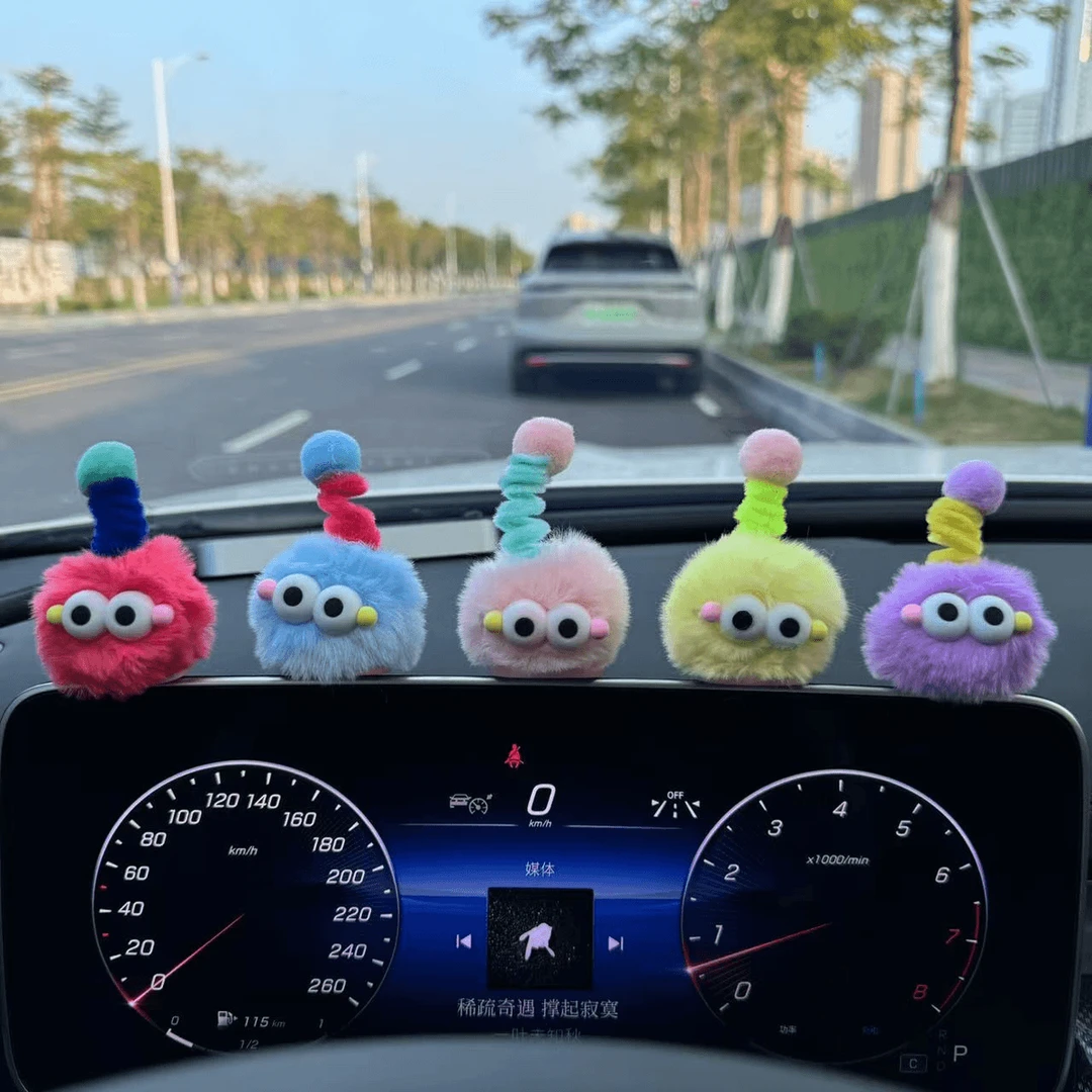 [天线毛球]可爱车载摆件汽车电动车装饰品小摆件汽车中控台装饰品