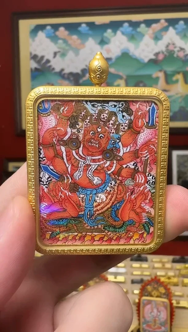 吊坠马老师-热贡纯手绘-刀刀