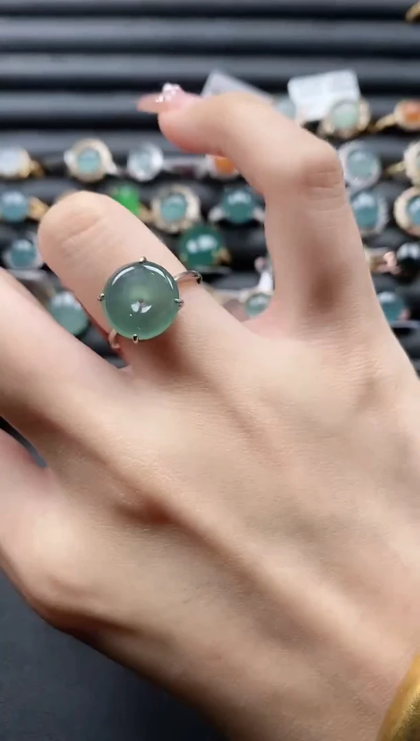 【闪购商品】翡翠戒指银S925镶嵌1111