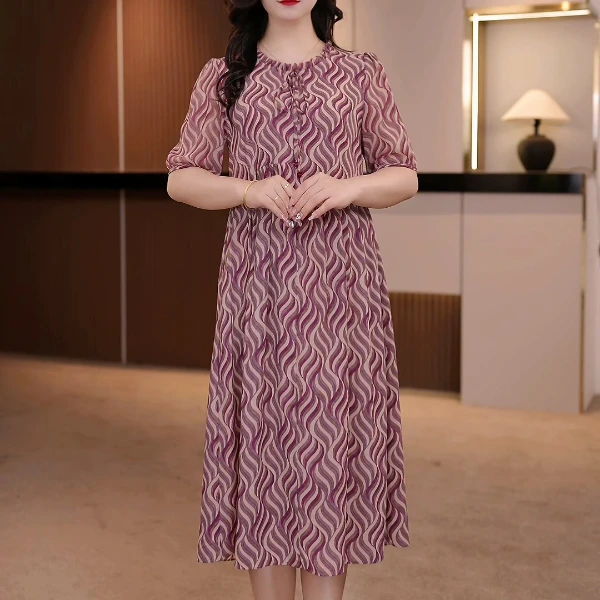 25年夏款大码女装连衣裙遮肉显瘦加肥加大收腰 [Y] SXE-25-3115