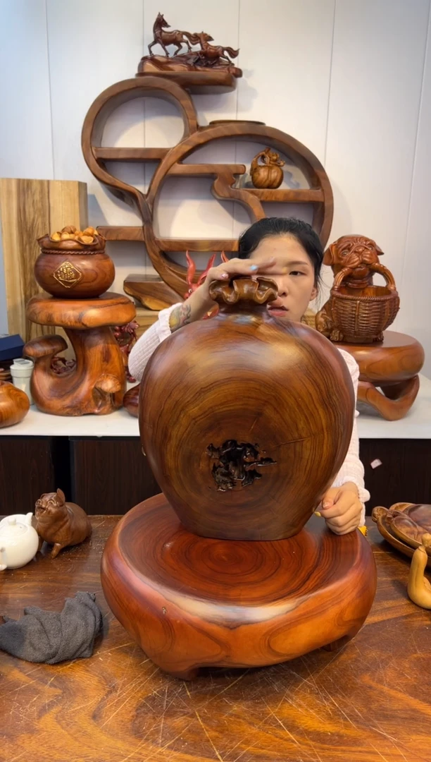 木香樟木创意花器