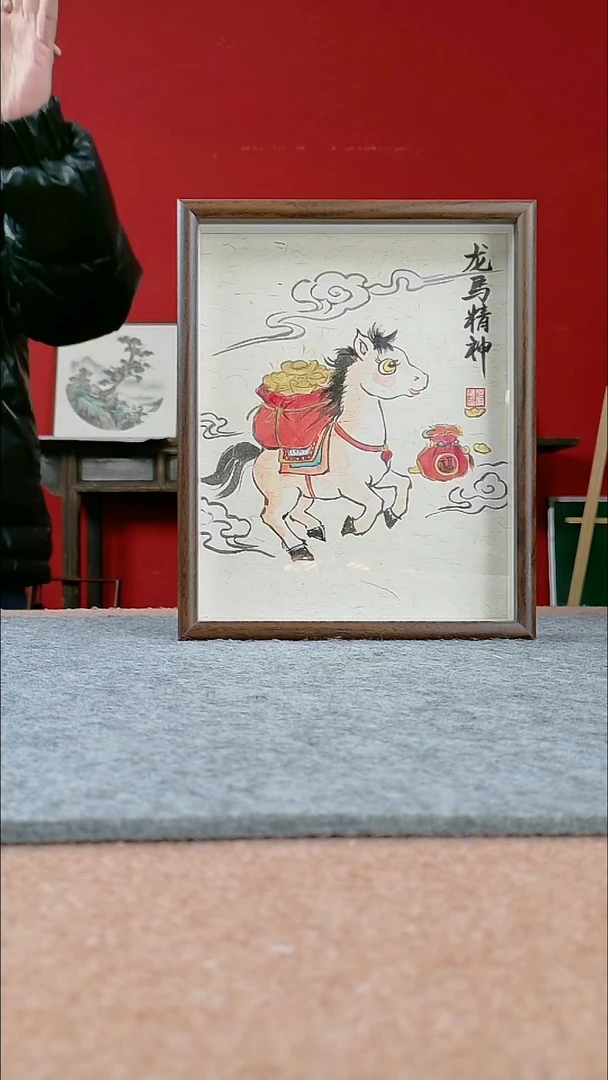 国画纯手写纯手绘-带框尺寸22*27