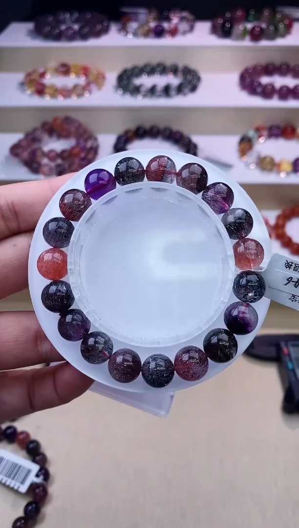 水晶手链未镶嵌黑加仑超七10m+