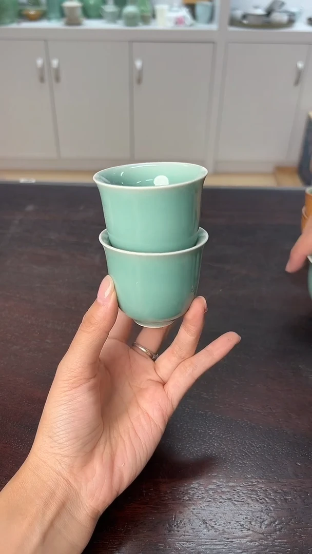 龙泉云间青瓷小米茶器