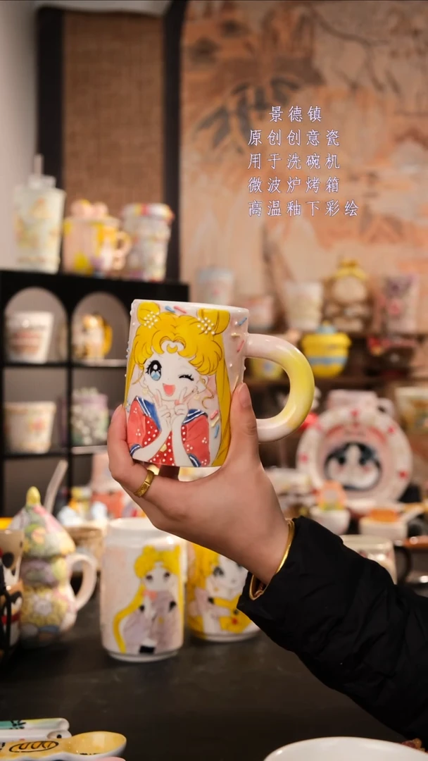 摆件陶旺的可以陶瓷手工手绘设计师款