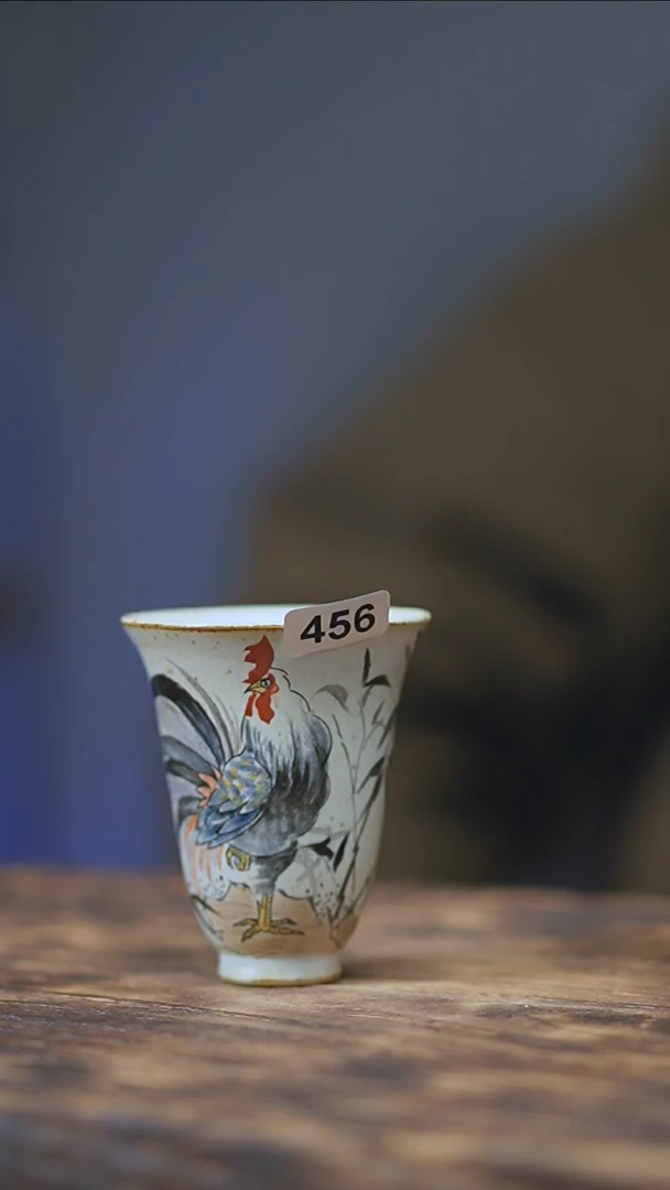 【闪购商品】456景德镇手绘公鸡闻香杯