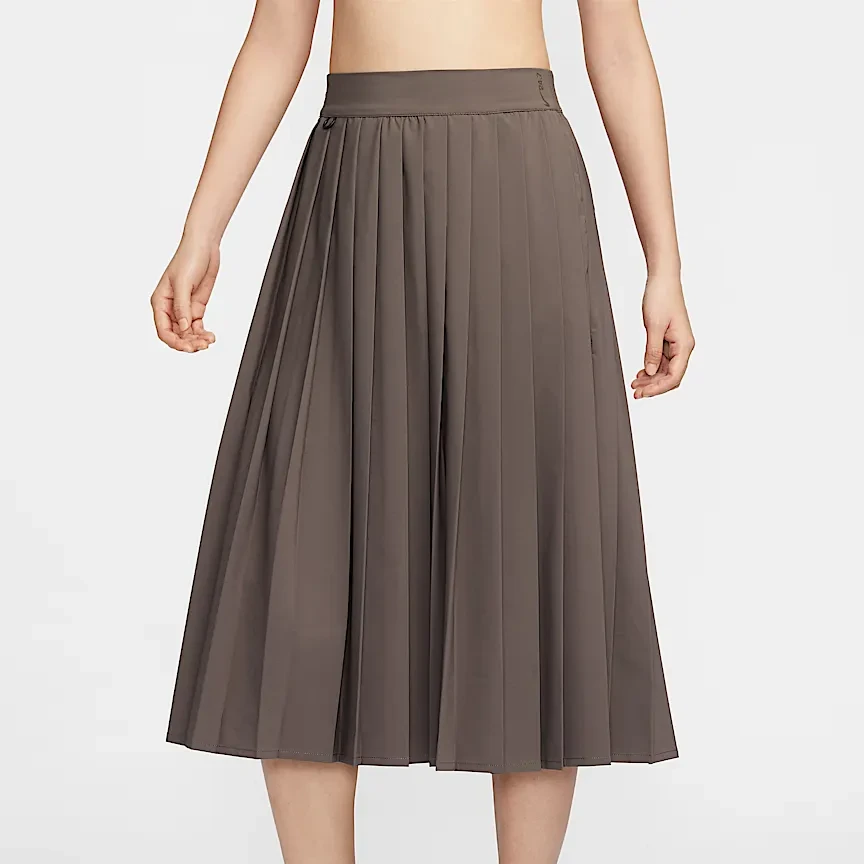 NIKE耐克Dri-FIT女舒适时尚休闲速干褶裥半身裙欧若风HQ8154-004