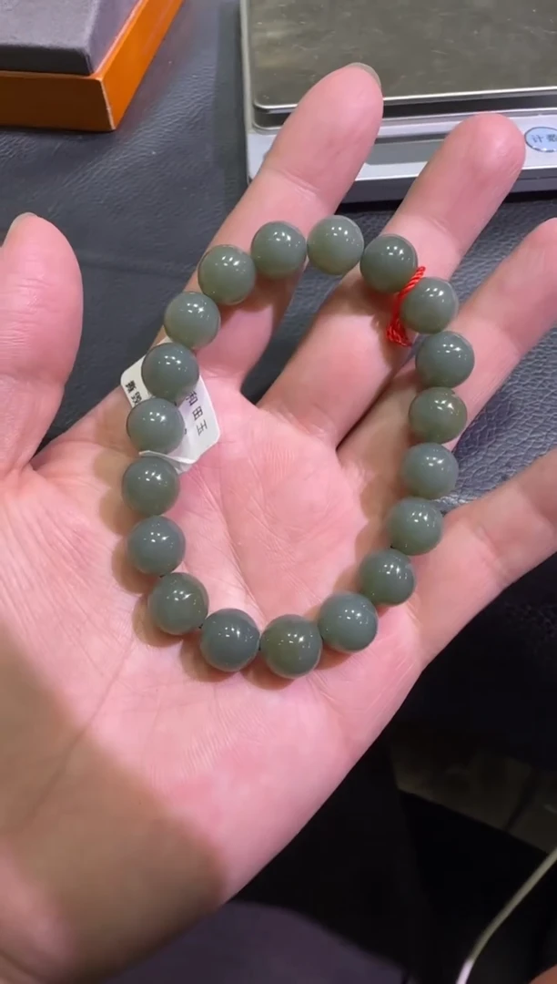 未镶嵌手串和田玉且末蓝卡10手串（产地直发）