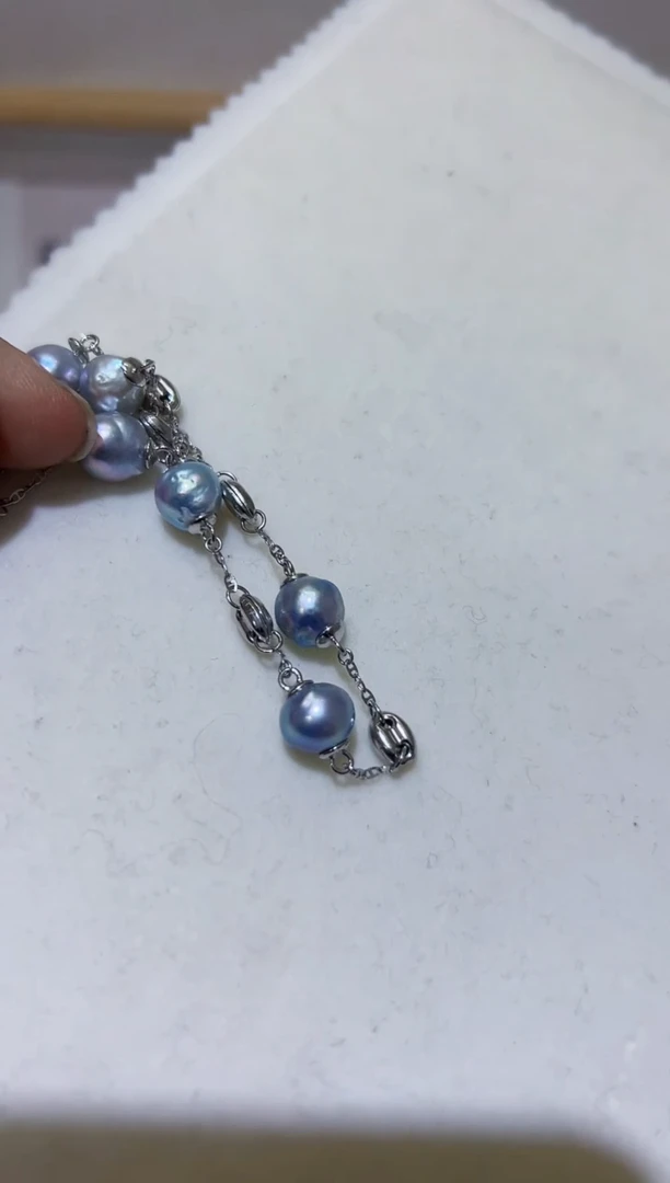 【闪购商品】海水珍珠手链银S925镶嵌58海水珍珠199