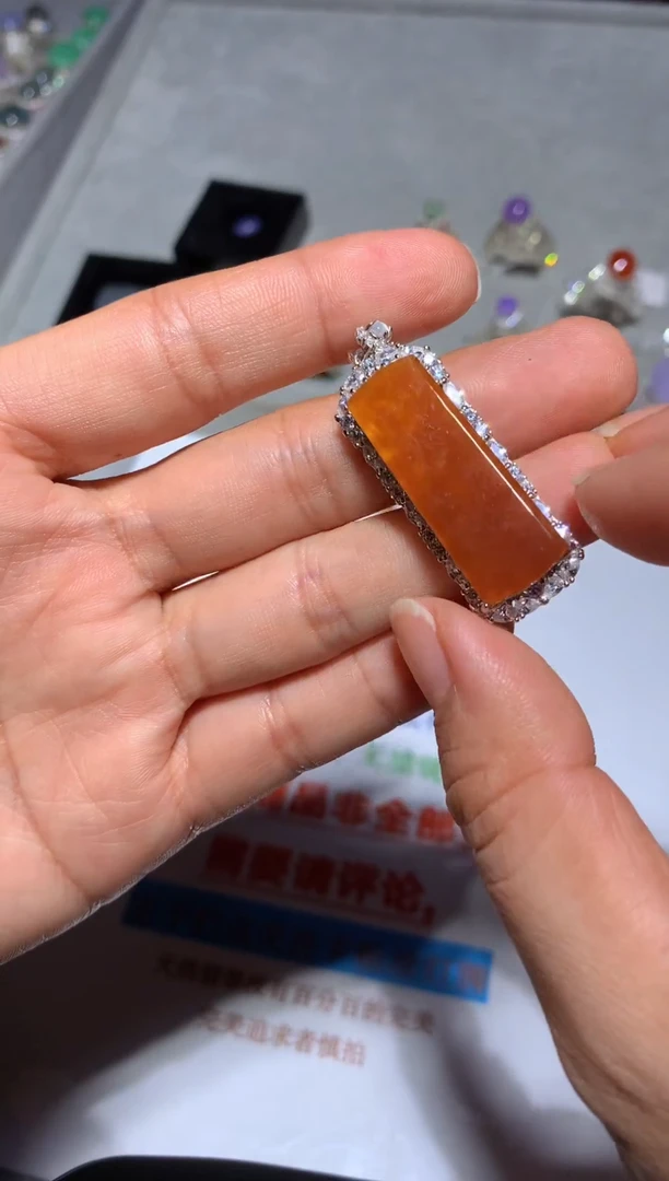 银S925镶嵌定制翡翠天然翡翠