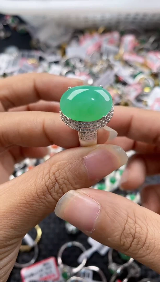 未镶嵌戒指翡翠444---5