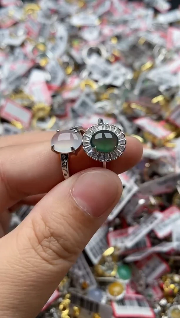 【闪购商品】翡翠戒指银S925镶嵌11111---7