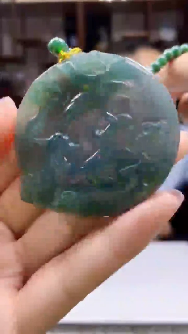 定制翡翠未镶嵌1097jj-毛货挂件（赠珠链）26