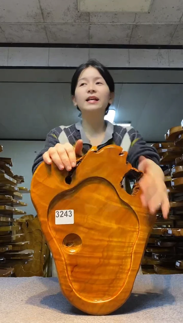 实木原木茶盘 一物一拍(不含配件）