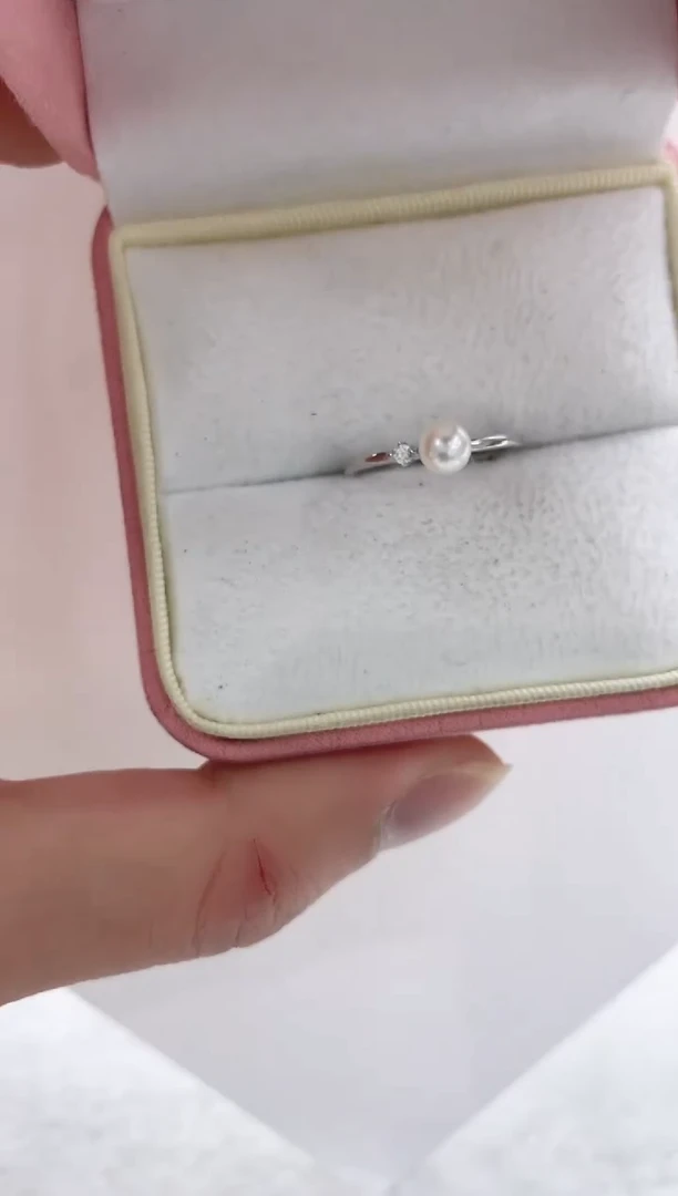 【闪购商品】海水珍珠戒指银S925镶嵌海水珍珠戒指