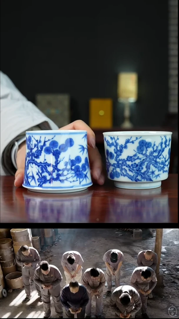 柴窑 · 冯氏祖传窑   ·松竹梅火山杯