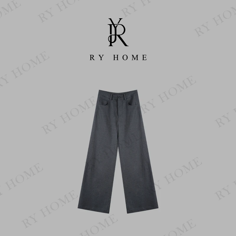 【容雨RYHOME】莱赛尔＋绵羊毛简约设计休闲阔腿裤251K2358