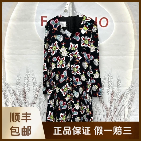 妃鱼/华伦天奴/聚酯纤维/连衣裙/95新/沐九28