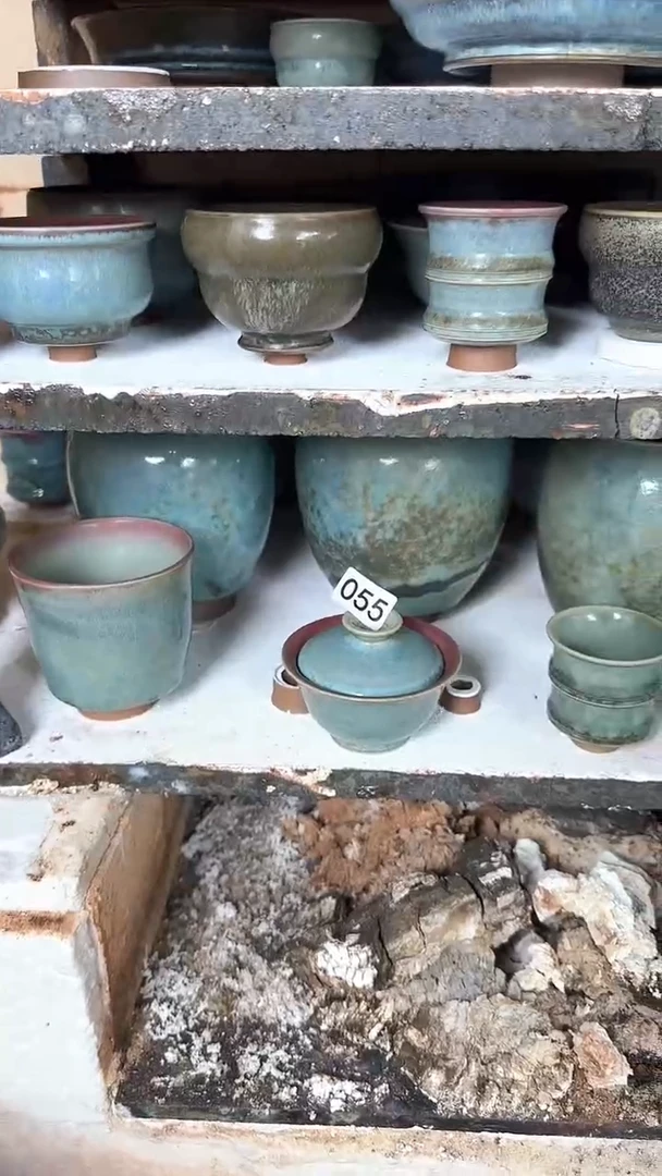 盖碗猫**你兰山窑手作器物055 全品