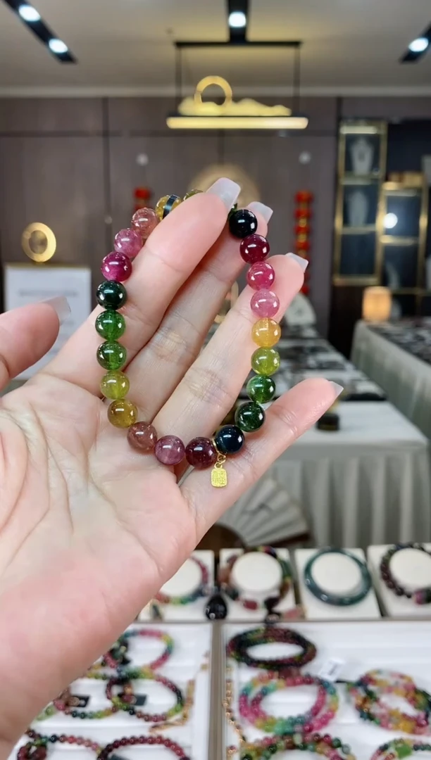 【闪购商品】碧玺单圈手串8mm+未镶嵌（多样性发一条）hon