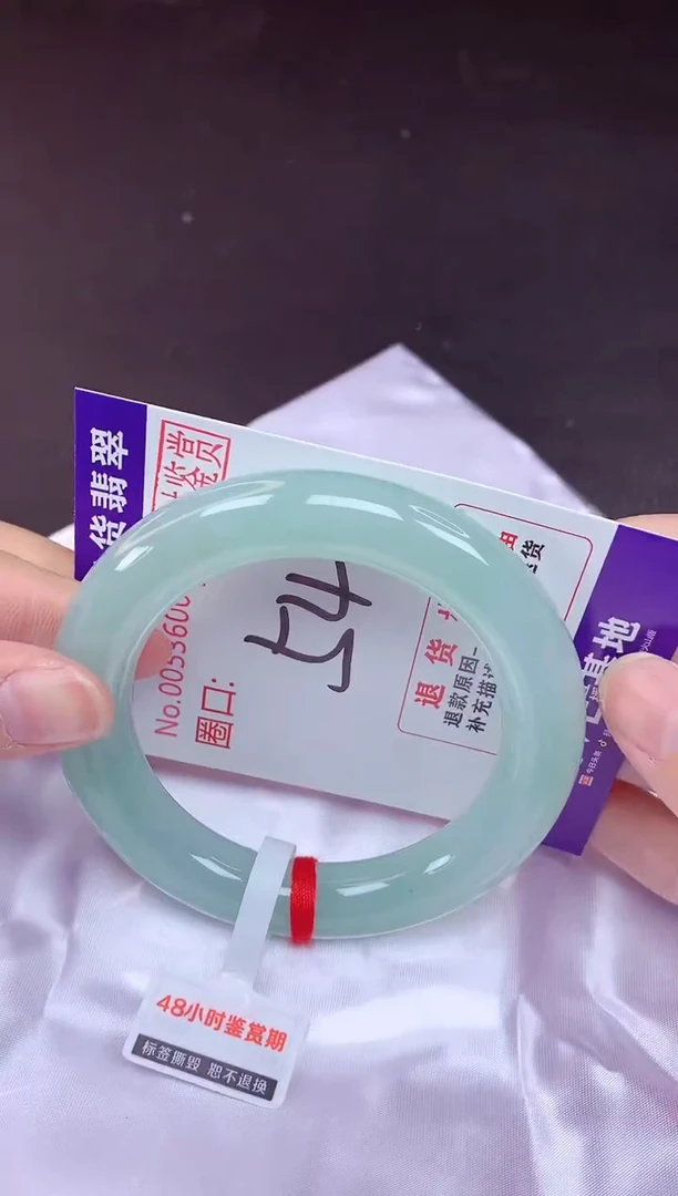 未镶嵌手镯翡翠54（48小时鉴赏期 ）
