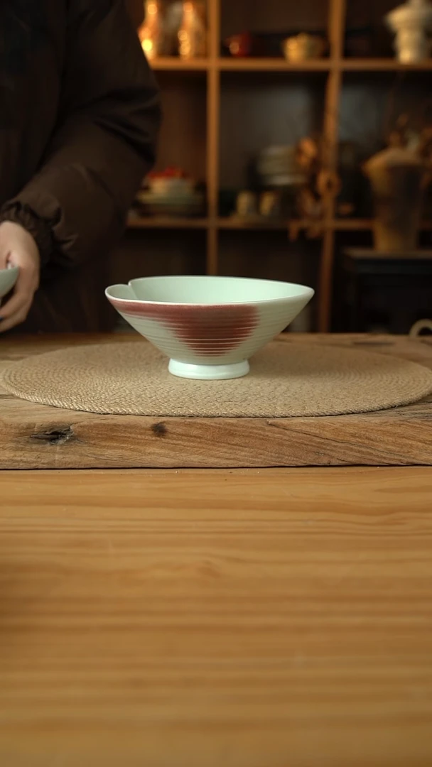 郎红系列的7.5英寸桃心斗笠面碗1个