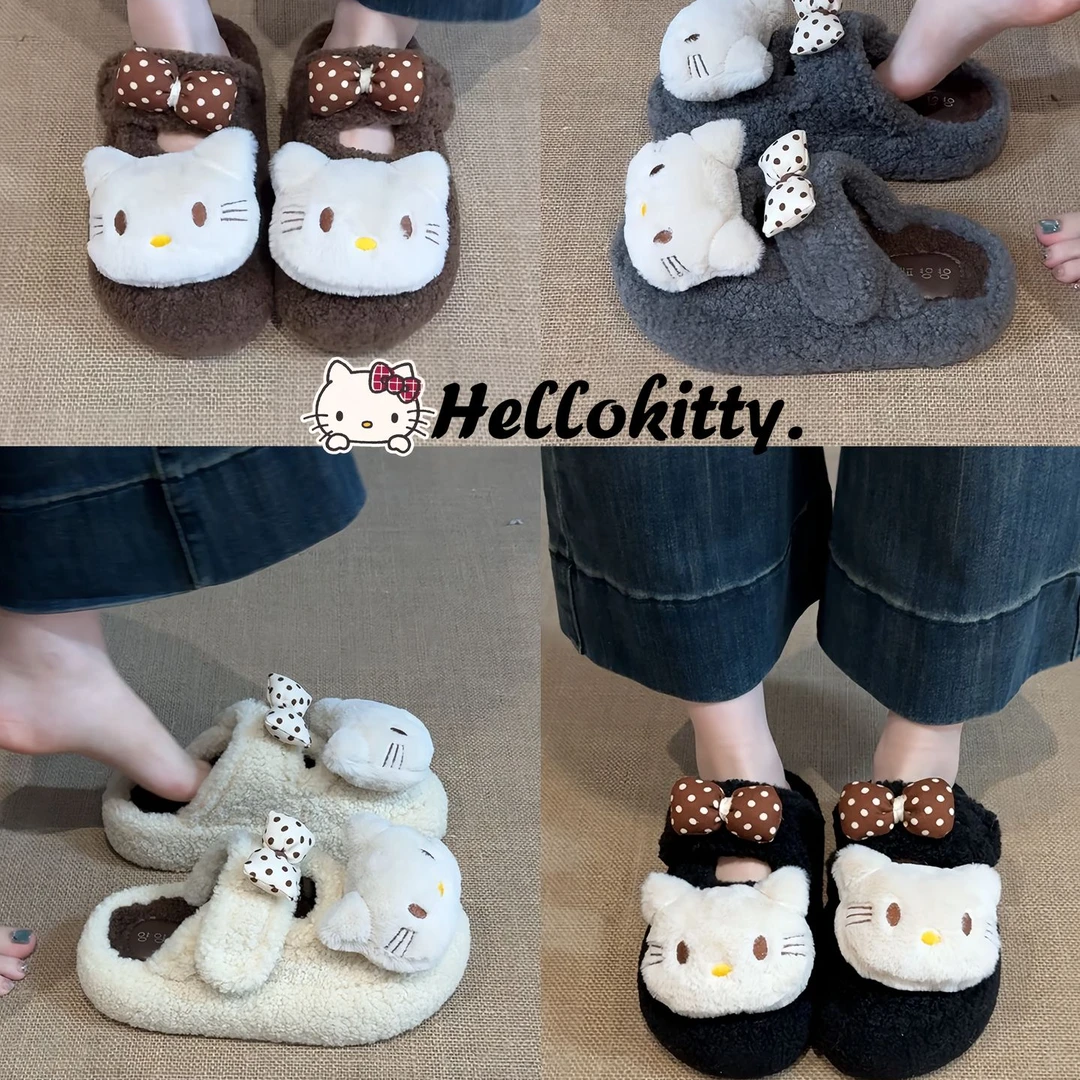 2025秋冬新款可爱卡通毛毛拖鞋女外穿保暖防滑居家包头棉拖鞋