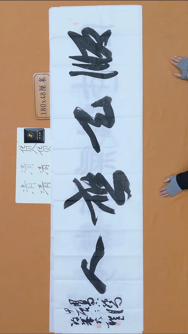 书法许义 吉林省理S  48*180 八平尺