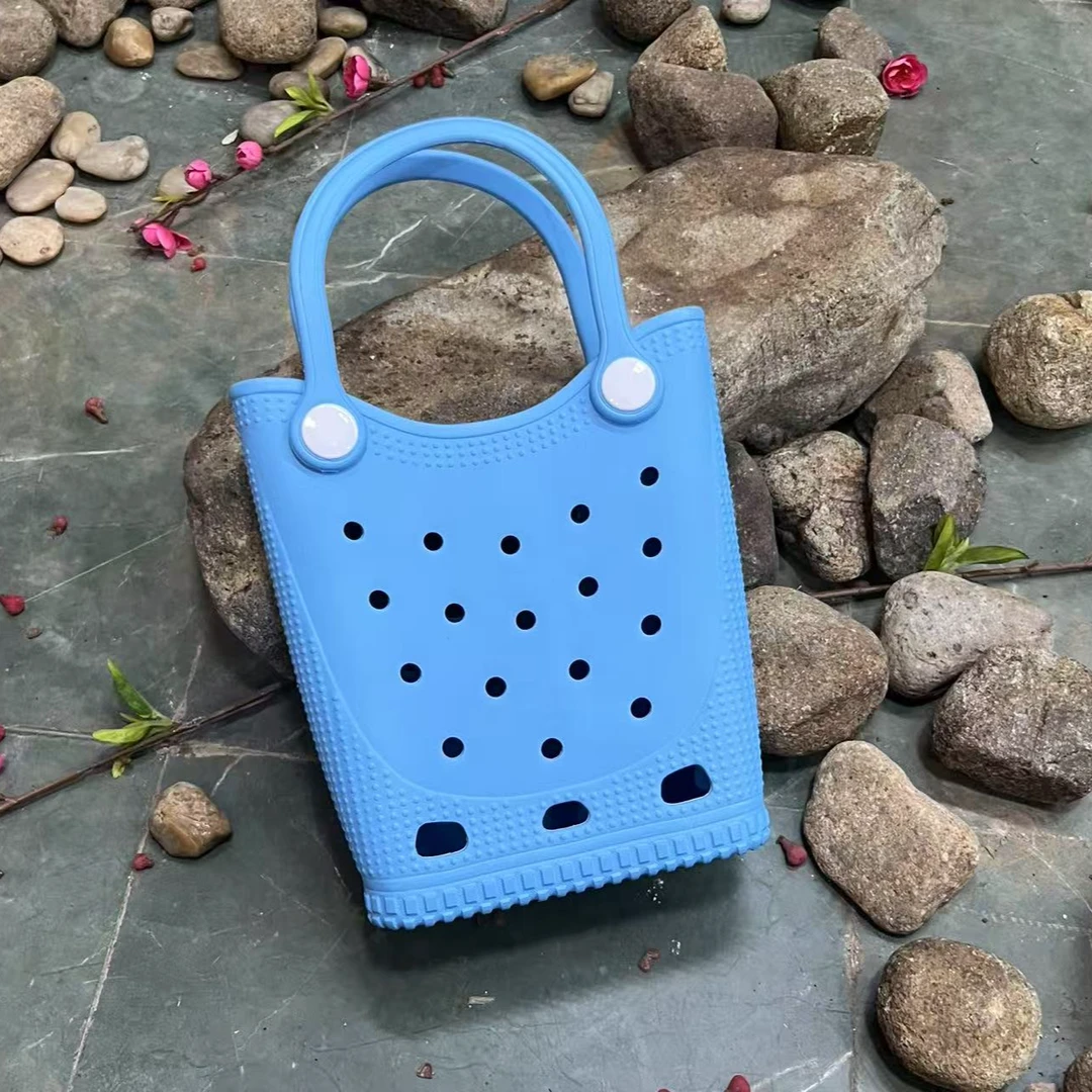 海旗手拎包EVA洞洞包夏天海边度假防水手提包百搭外出小方包DIY