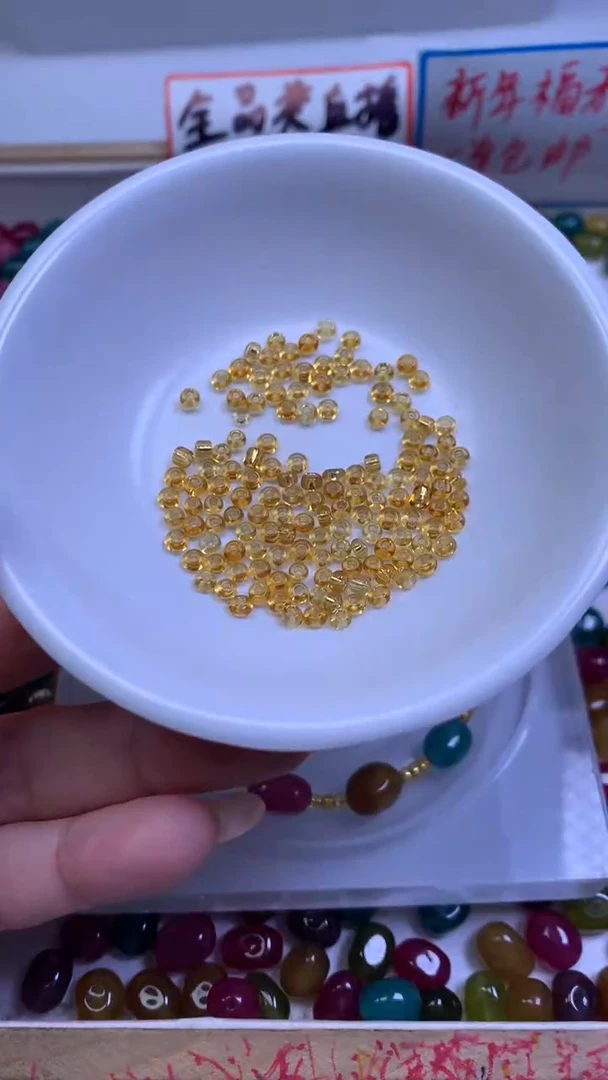 未镶嵌散珠玛瑙/玉髓E102 金色隔珠3*3mm110颗8元