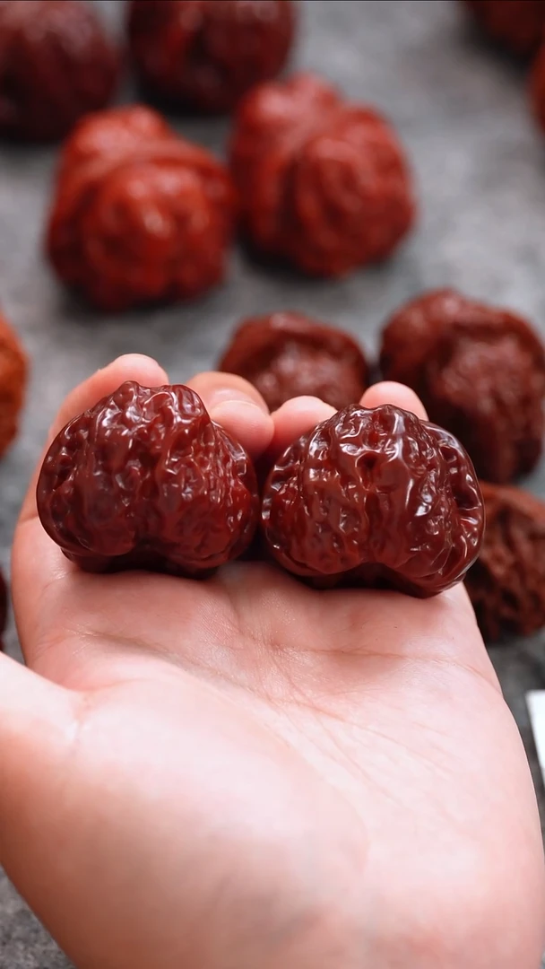 桃核把件文玩核桃 手把件 蛤蟆头 38mm