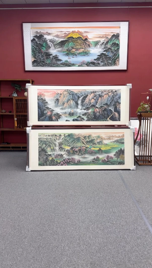 国画手绘  聚宝福地 172*85
