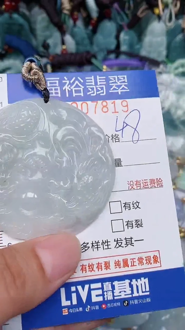 翡翠未镶嵌颈饰...0007819